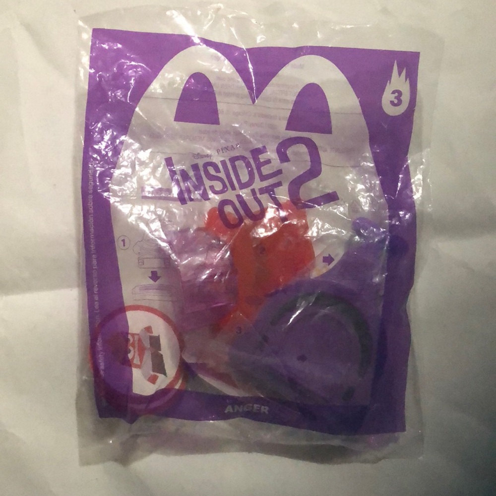 Disney Pixar Inside Out 2 Anger Figurine Figure Toy New McDonald’s Happy Meal